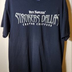 RICK FAIRLESS STROKERS DALLAS CUSTOM CHOPPERS MOTORCYCLE SKULL T-SHIRT LARGE
