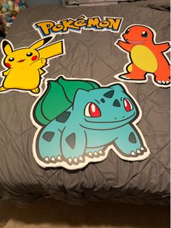 Large Pokémon  cutout made with white Corrugated Plastic  for Birthday Decorations