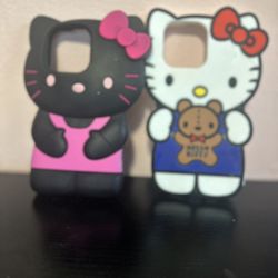 Two iPhone Hello Kitty Phone Cases 