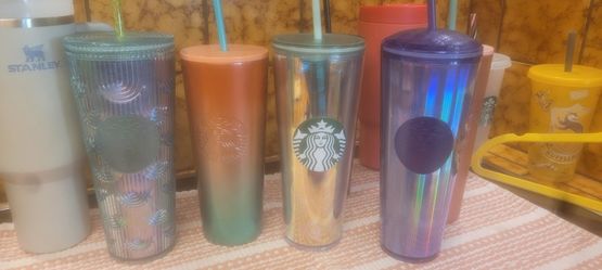 Starbucks Tumblers, Stanley, Wicker Chair, Cart Organizer 