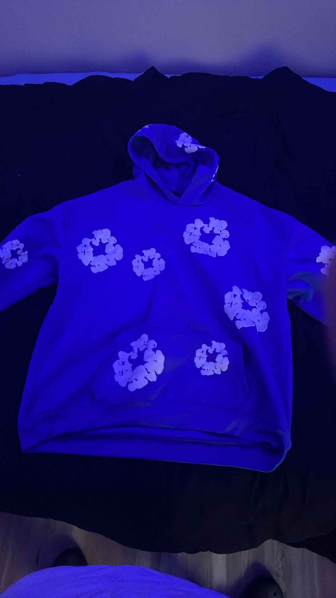 Denim tear hoodie blue 2xl