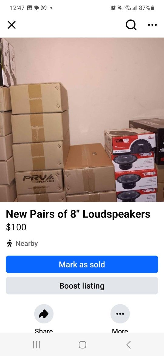 New 8" Loudspeakers 