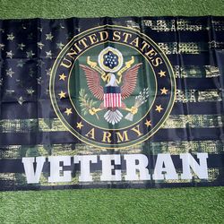 Army Veteran  flag size 5’x3’