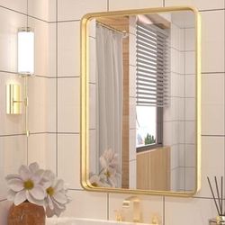 Bathroom Gold Frame Mirror