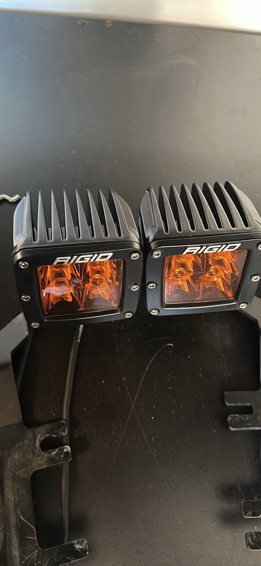 Rigid ditch lights, amber color