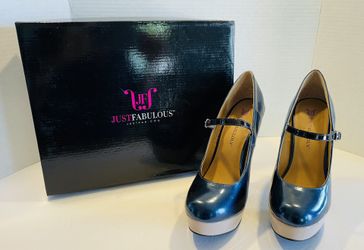 JustFabulous “Rima” Teal Mary Jane Platforms - Size 5.5
