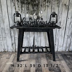 Black Farmhouse Console Table 