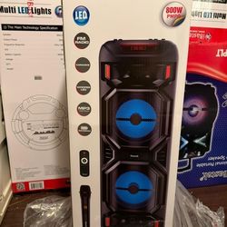 🔊 Bluetooth Party Speaker 8” Dual w/ Mic & Lights 🔥
