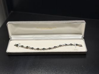 18k Gold Sterling Silver Sapphire Bracelet