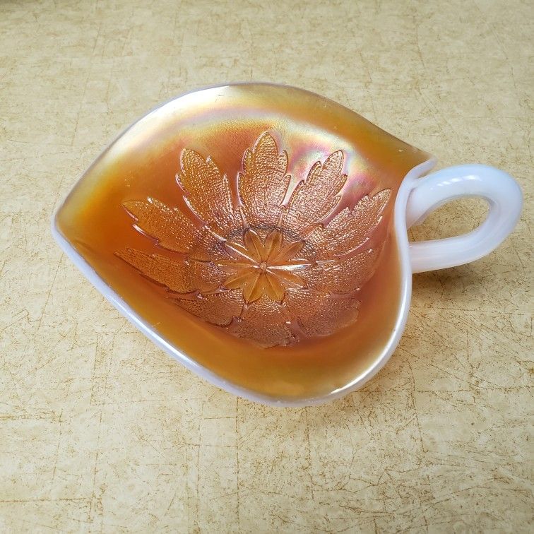 Antique Marigold Opalescent Carnival Glass Nappy