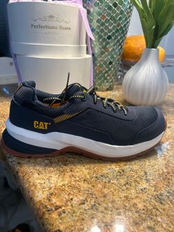 Cat tennis shoes brand new navy /white original shoes steel toe no box size 9 men.