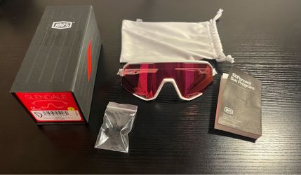 100% Slendale Matte White HiPER Red ML Mirror - Brand New