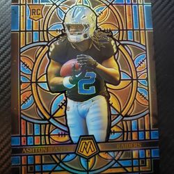Ashton Jeanty Raiders Oversized Jumbo Stained Glass Mosaic 5x7 Card