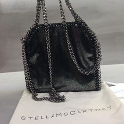 Stella McCartney Falabella Tiny Vegetarian Brushed-leather Shoulder Bag Black