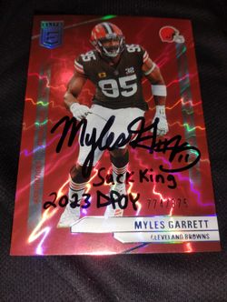 Myles Garrett Signed Autograph NFL Card Cleveland Browns 