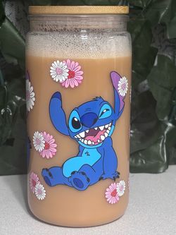 16oz Stitch snow globe cup