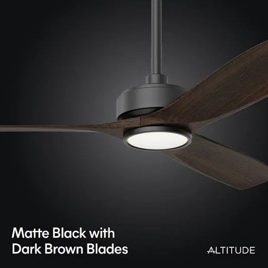 ALTITUDE 102L52BNLDW Boca 52 in. LED Indoor/Outdoor Matte Black Ceiling Fan