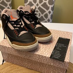 Jordan 3 Desert Elephant, Worn a couple of times. With box, bought from Goat. Sz.9