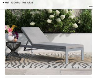 Outdoor chaise cushion