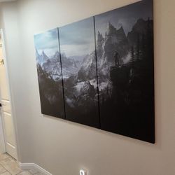Skyrim Wall Art Three Panel Large