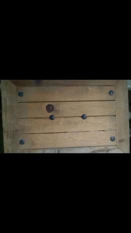Knotty Pine coffee table and 2 end tables