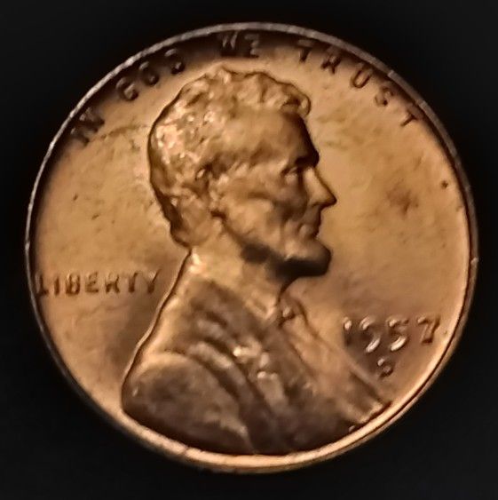 1957 D Mint Mark Lincoln Wheat Penny With Triple Repunch Error