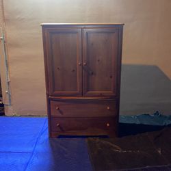 Brown Tv Armoire 2 Drawers/Closet 