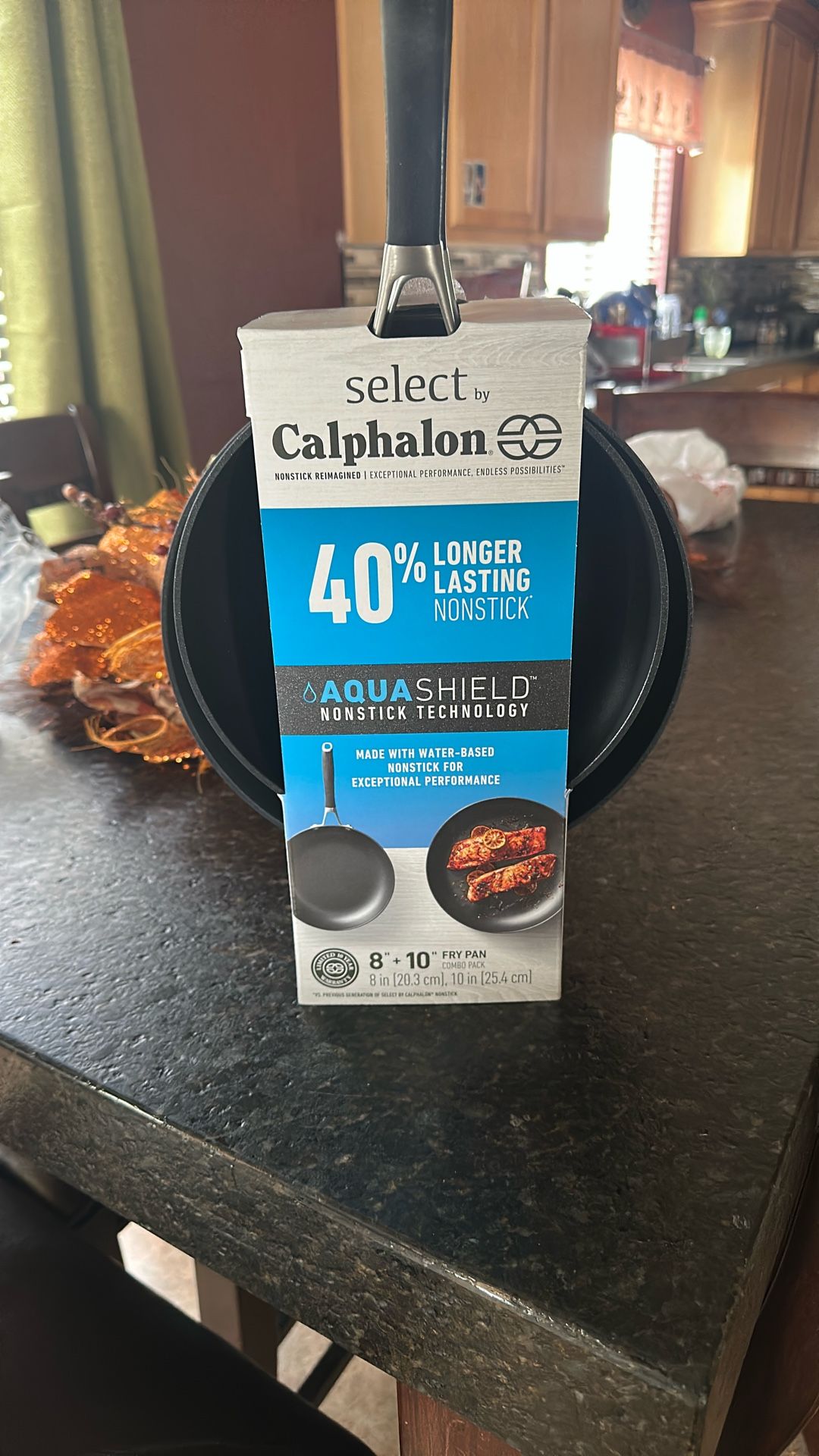 Fry Pan Set 8” + 10” Calphalon Select Aqua Shield Nonstick Technology