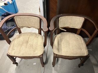 vintage corner armchairs: 