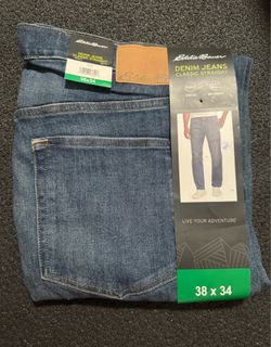 Eddie Bauer Men’s Straight Jeans 38 x 34