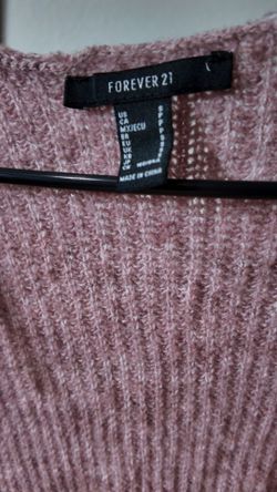 Forever 21 Pink Ribbed Knit Sweater Size S