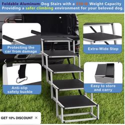 Foldable Dog Stairs 5-Steps for Car & Truck NEW