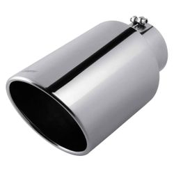 Upower 5" to 8" Diesel Exhaust Tip Universal Trucks Car Chrome 5 In Inlet 8 In Outlet Exhaust Tip 15" Long 5 x 8 x 15 Inch Diesel Tail Pipe Stainless 