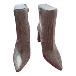 Silver Rhinestone Heeled INC Boots