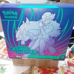 POKEMON SCARLET & VIOLET JOURNEY TOGETHER ELITE TRAINER BOX   MISSING CARD FEATURING N'S ZORUA  AND MISSING 65 CARD SLEEVES  OPENED BUT NEVER USED 