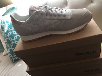 Men’s Reebok CL Leather EBK Sandstone/Chalk-Gum