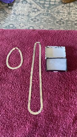Silver chain and bracelet