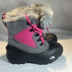 North Face Boots Girls Shellista NFOA2T5V Pink Snow Winter Watherproof Us Size 2