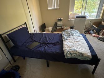 Twin mattress and bed frame