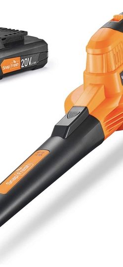 Leaf Blower - 20V Cordless Leaf Blower with Battery & Charger, Electric Leaf Blower for Yard Cleaning, Lightweight Leaf Blower Battery Powered for Sno
