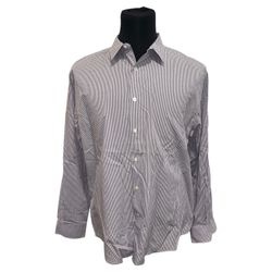 Perry Ellis Portfolio Men’s Blue/Gray Pinstripe Dress Shirt Button Up Size XL