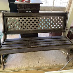 Cast Iron And Wood Park Bench 