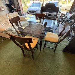Glass Dining Table & Chairs