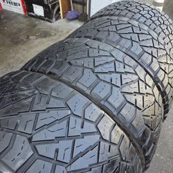 4 used tires Lt33x12.50r22 
3 Nitto ridgerappler 
1 tire advanta  all 3 tires looks like new $370.00