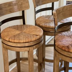 Ballard Designs Marguerite Swivel Bar Stools, Set of 3