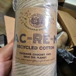 Lion Brand Mac-re-me Yarn in Mineral - 35 skeins