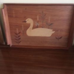 Decorative Wooden Duck Serving Tray