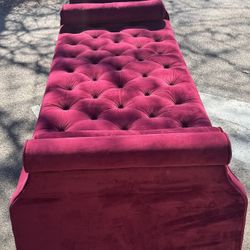 Burgundy Velvet Sofa