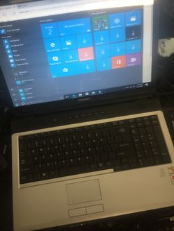 Toshiba satellite 17” AMD Turion X2 2ghz 250Gb win 10 pro