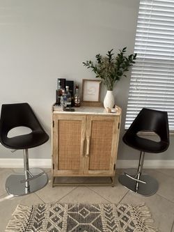 Natuzzi italia leather Bar Stools - Set Of 2